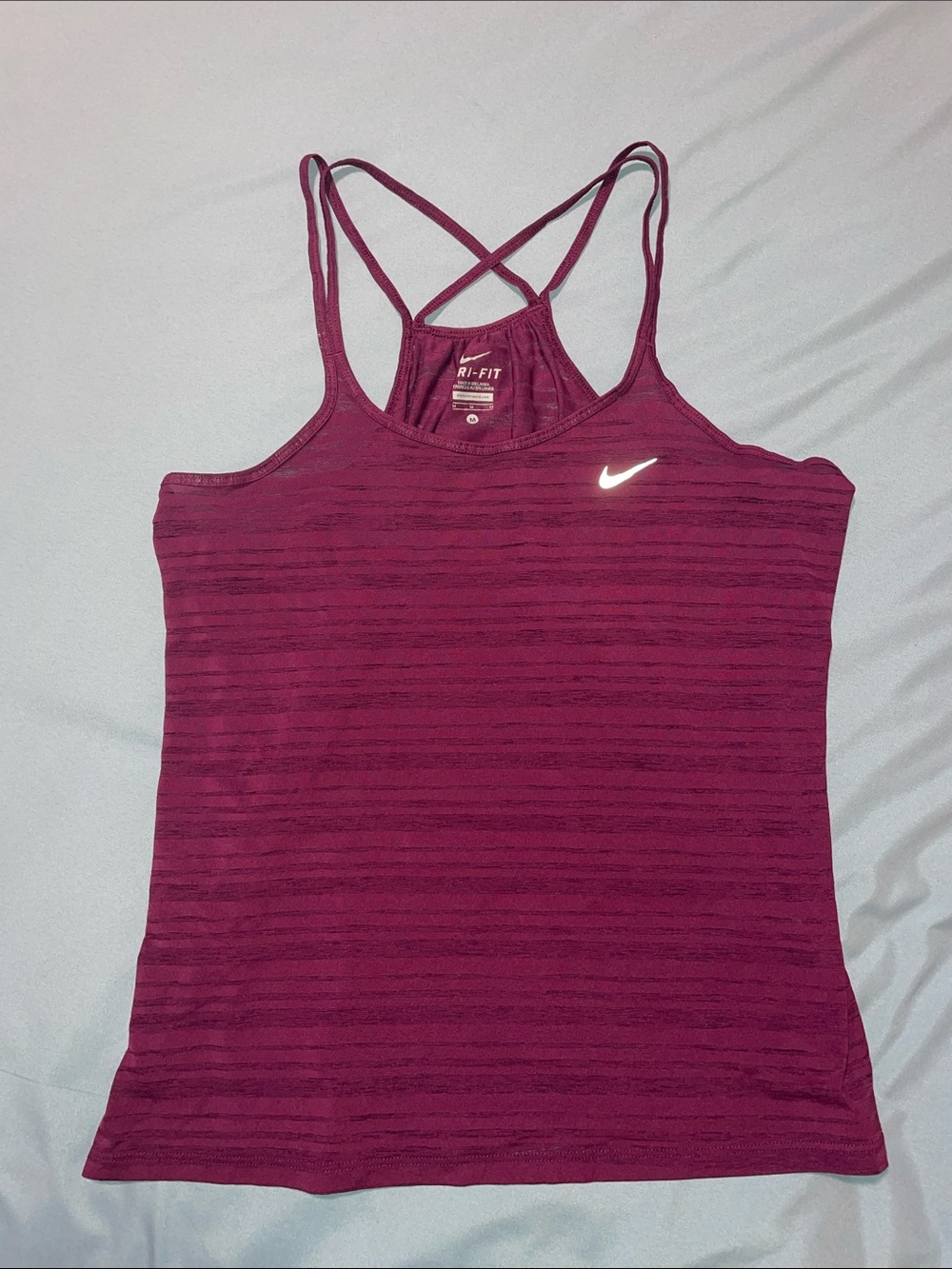Nike Women's Strappy Dri-FIT Tank in Deep Berry